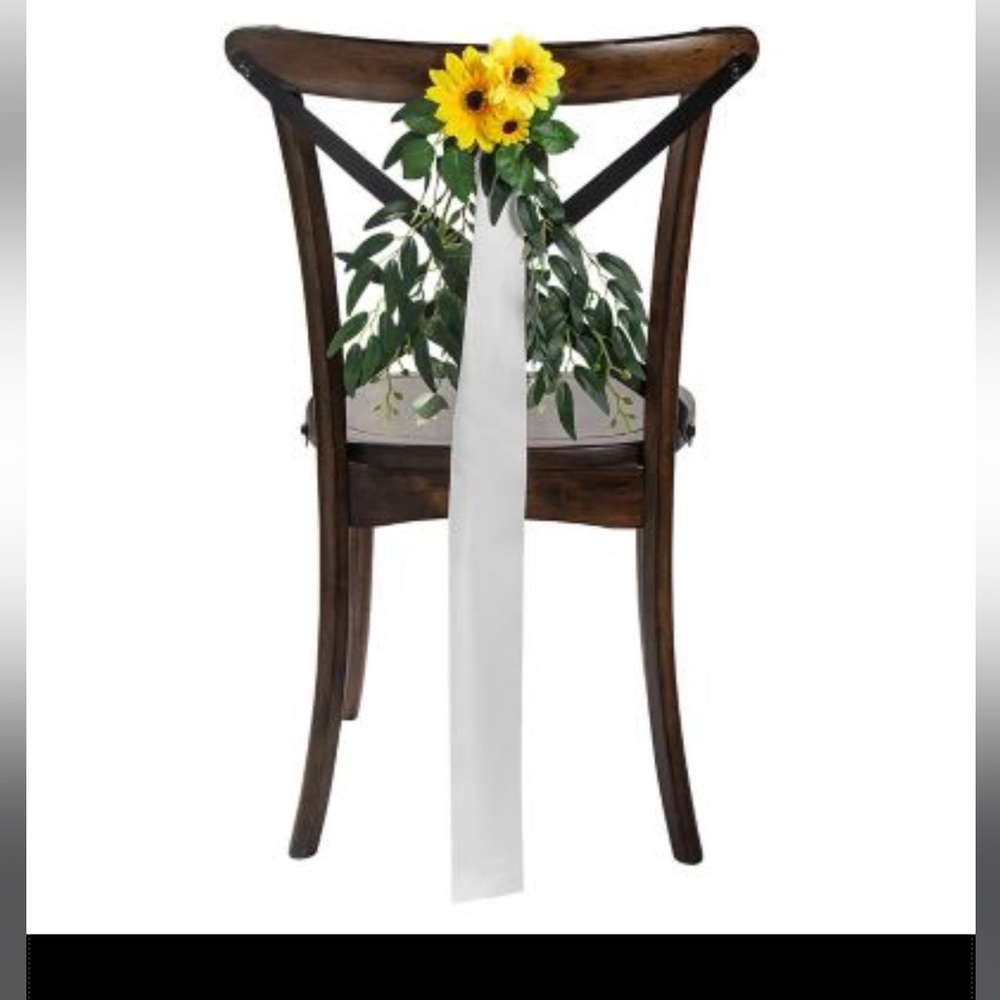 2 pcs Sunflower chair decoration